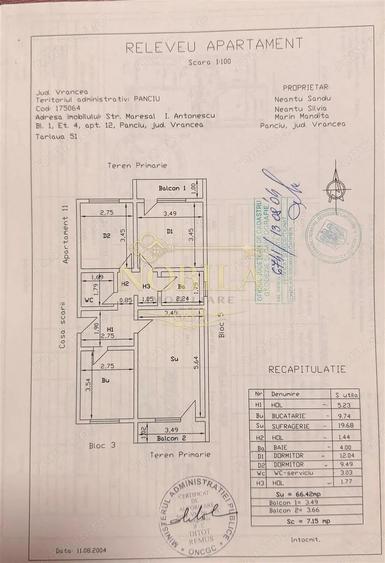 Apartament cu 3 camere în Central