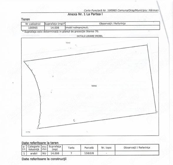 Teren de 20300 mp, în Lunca Calnicului