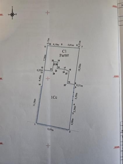 Casă cu 2 camere cu Teren 230 Mp în Rahova