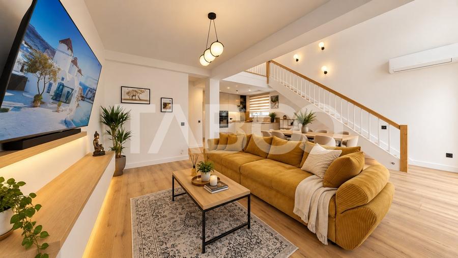 Penthouse cu 4 camere decomandat, mobilat în Cristian