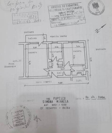Apartament cu 2 camere decomandat în Exterior Vest