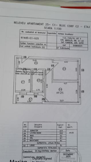 Apartament cu 2 camere decomandat, mobilat în Dobroești