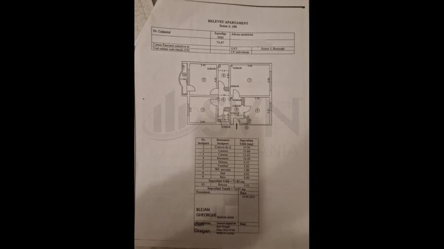 Apartament cu 3 camere decomandat în Nerva Traian