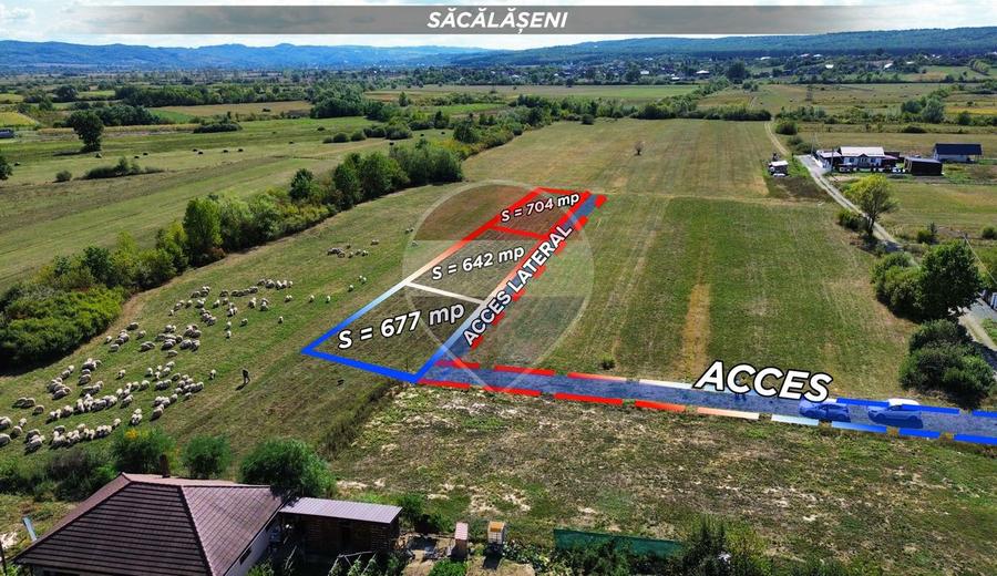 Teren Construcții intravilan de 704 mp, în Săcălășeni
