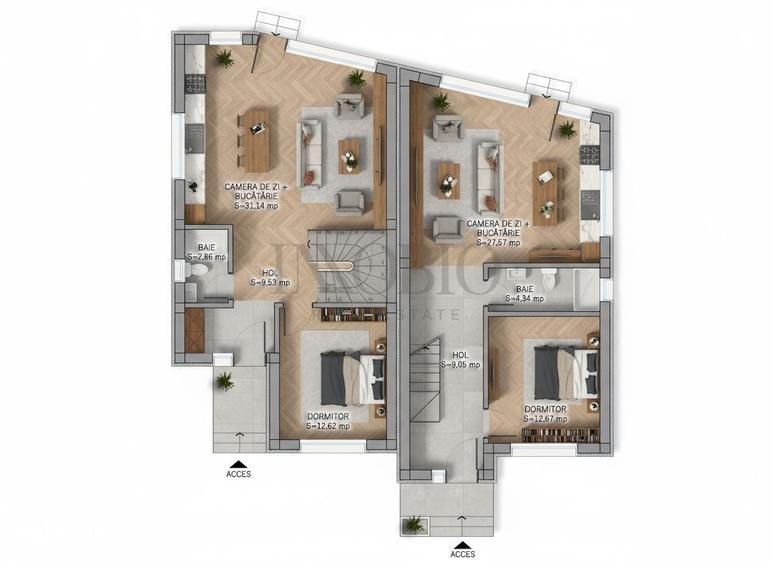 Casă individuală cu 5 camere cu Canalizare în Central