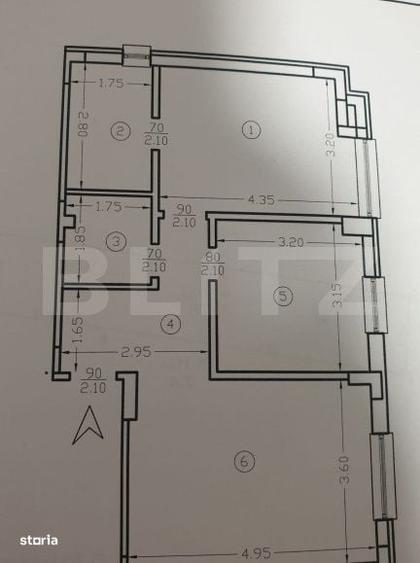 Apartament cu 3 camere decomandat în Baza 3