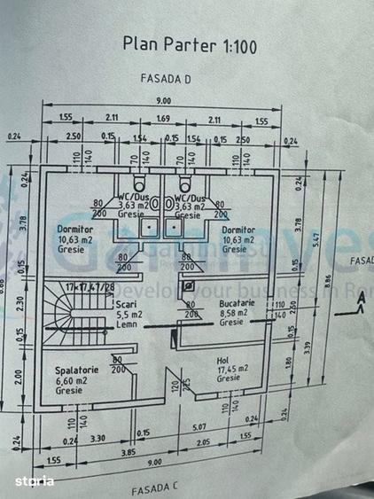 Casă cu 5 camere cu Teren 1449 Mp în Sânmartin