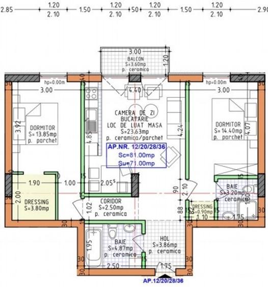 Apartament cu 3 camere decomandat în Calea Moldovei