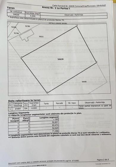 Teren de 4000 mp, în Exterior Vest