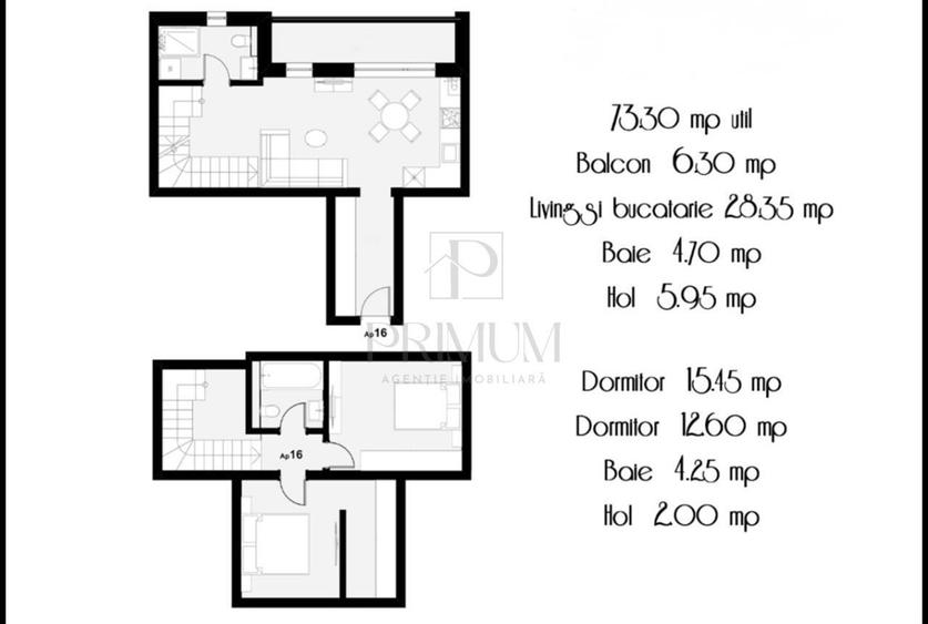 Apartament cu 3 camere în Giroc — fotografia 3