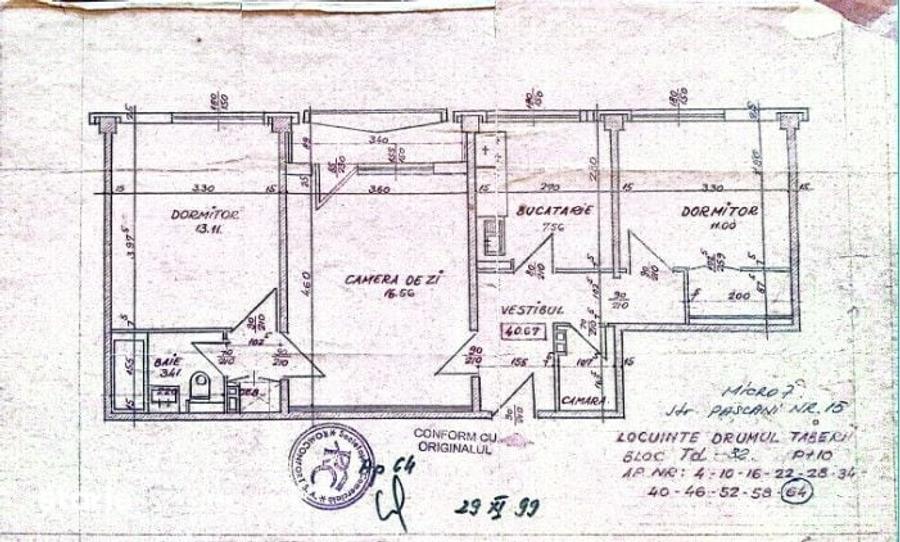 Apartament cu 3 camere semidecomandat în Drumul Taberei