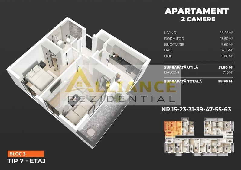 Apartament 2 camere Premium âExact lângă Metrou Berceni  Str. Biruinței - 5