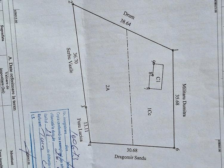 Teren de 1372 mp, în Oreavul