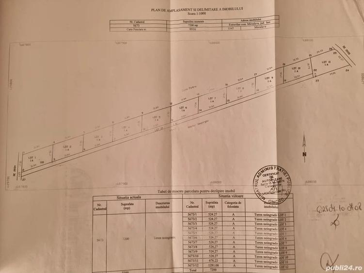 Teren de 524 mp, în Valea Ursului