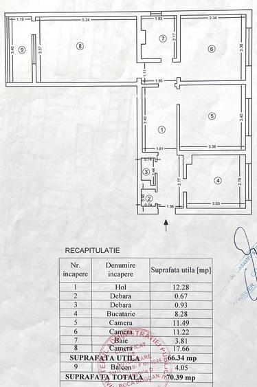 Apartament cu 3 camere decomandat în Alexandru cel Bun