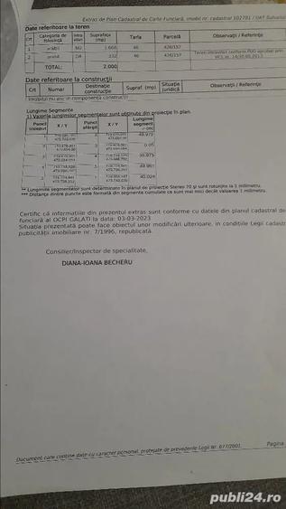 Teren de 2000 mp, în Exterior Vest