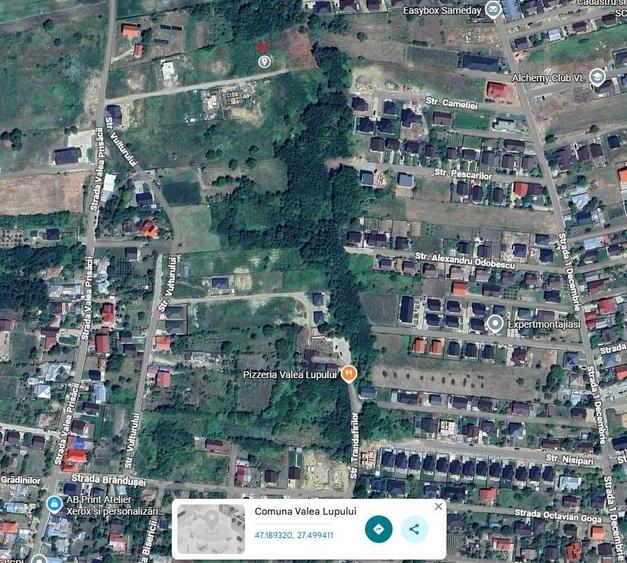 Teren de 680 mp, în Valea Lupului