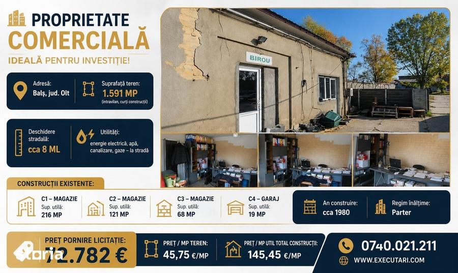 Spațiu comercial, de 418 mp, în Central