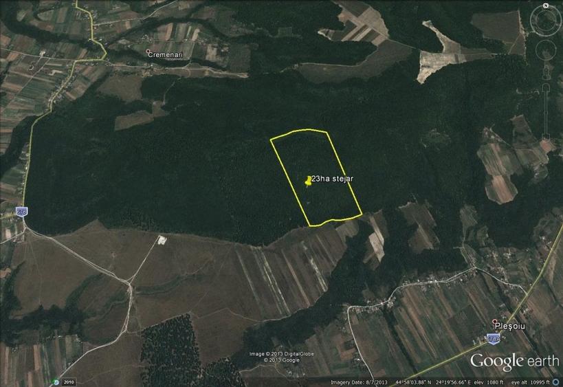 Teren extravilan de 13350 mp, în Pleșoiu (Nicolae Bălcescu)