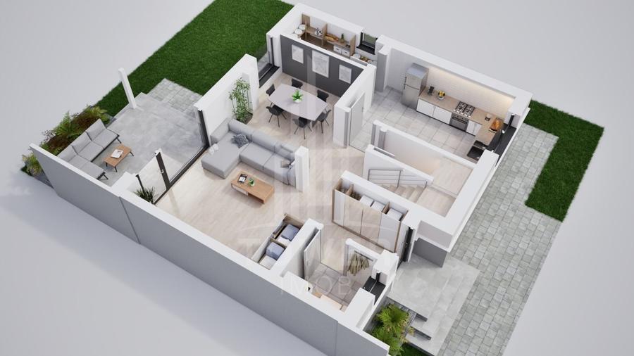 Duplex cu 4 camere cu Canalizare în Șura Mică