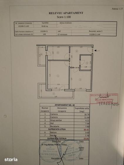 Apartament cu 2 camere în Rahova