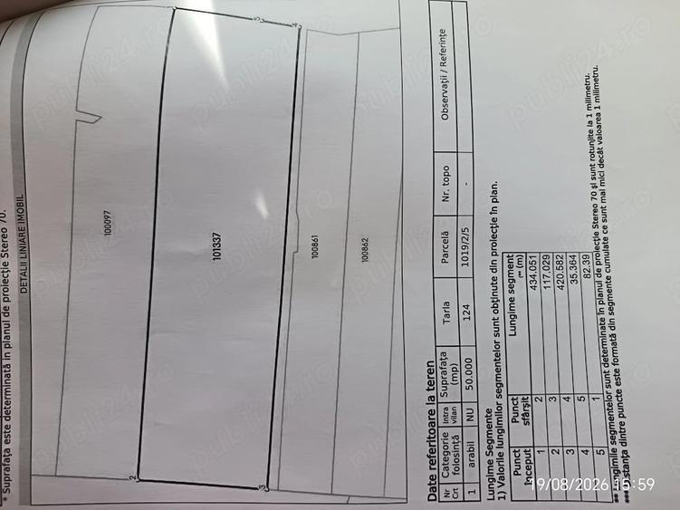Teren de 5 mp, în Matca