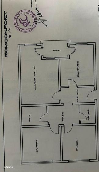Apartament cu 3 camere decomandat în Central