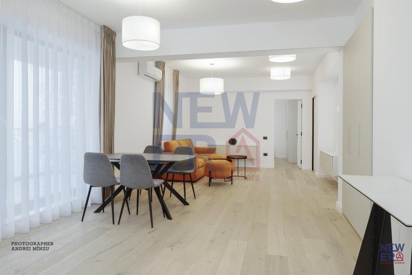 Apartament cu 3 camere semidecomandat, mobilat în Herăstrău