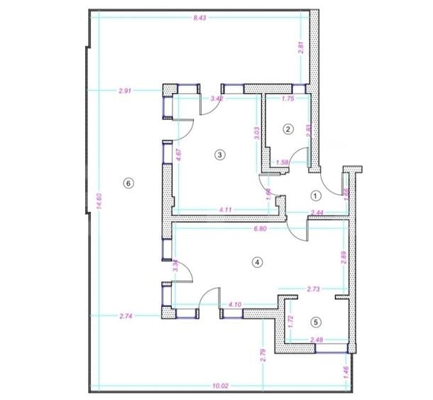 Apartament cu 2 camere semidecomandat în Grigorescu