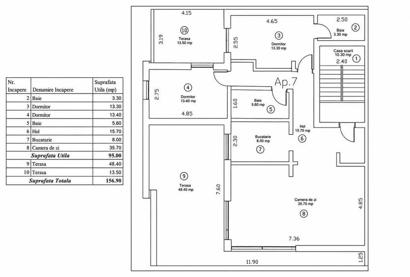 Penthouse modern cu 2 terase spectaculoase și parcare inclusă - 3