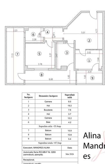 Apartament cu 2 camere în Ghencea