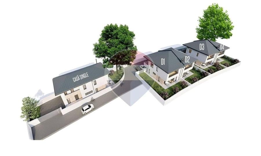 Casă individuală cu 4 camere cu Teren 350 Mp în Bunloc
