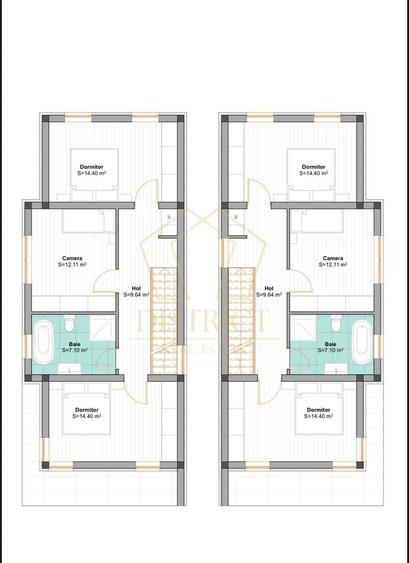 Duplex cu 4 camere cu Canalizare în Moșnița Veche
