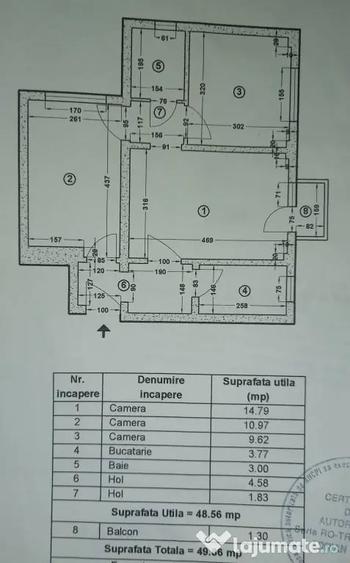 Apartament cu 3 camere semidecomandat în P-ța Reșița