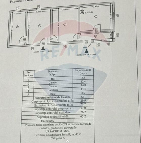 Casă individuală cu 4 camere cu Teren 1043 Mp în Dochia