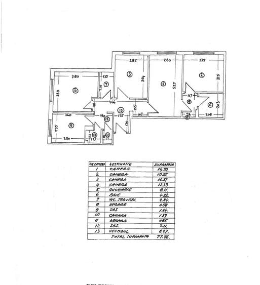 Apartament cu 4 camere semidecomandat în Brâncoveanu