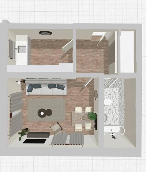 Apartament cu 2 camere decomandat în Central
