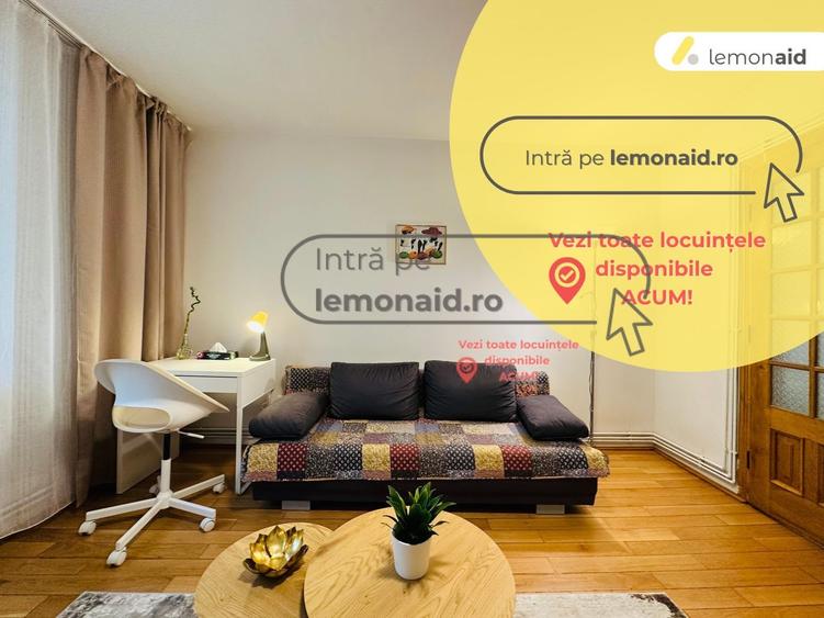 Apartament cu 2 camere semidecomandat, mobilat în Central