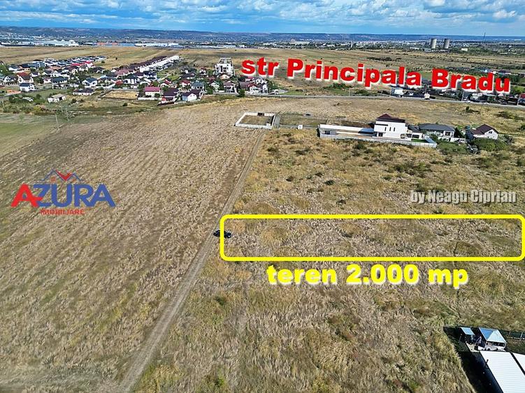 Teren Construcții intravilan de 2000 mp, în Bradu