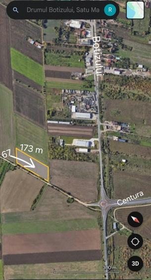 Teren Construcții extravilan de 10400 mp, în Botizului