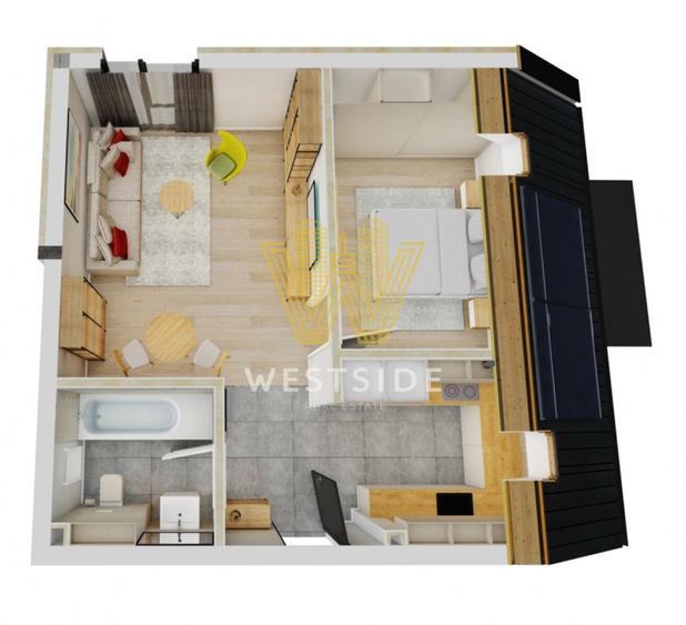 Apartament cu 2 camere decomandat în Freidorf