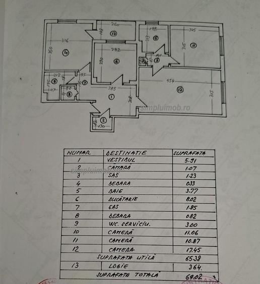 Apartament cu 3 camere semidecomandat, mobilat în Olteniței