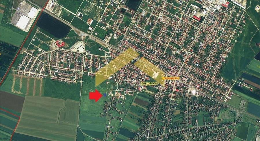Teren Construcții intravilan de 513 mp, în Vladimirescu