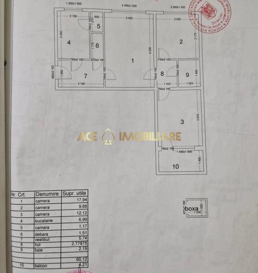Apartament cu 3 camere decomandat, mobilat în Titan