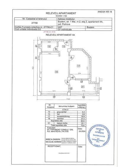 Apartament cu 2 camere în Bușteni