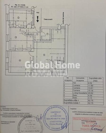 Apartament cu 2 camere semidecomandat în Străulești