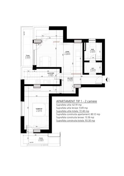 Apartament cu 2 camere decomandat în Far