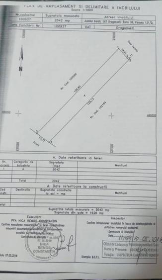 Teren Construcții intravilan de 2000 mp, în Drăgănești