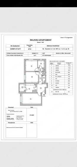 Apartament cu 3 camere decomandat în Rahova