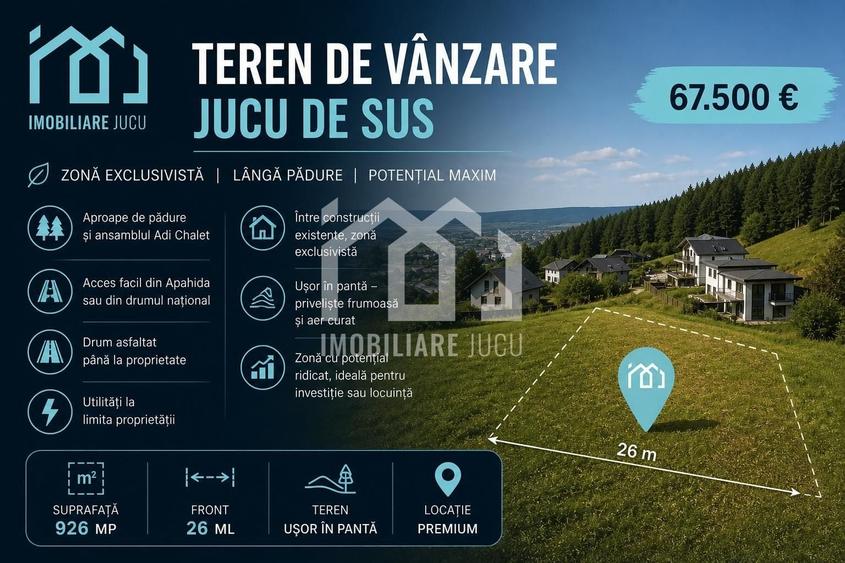 Teren Construcții intravilan de 926 mp, în Jucu de Sus